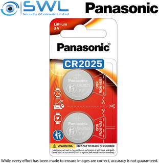 Panasonic 3V CR2025 Lithium Batteries (2 PACK)