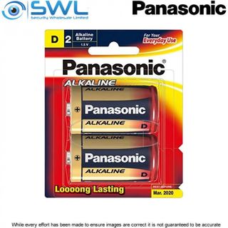 Panasonic D Size Alkaline Batteries (2 PACK)
