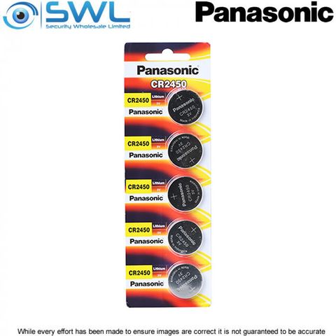 Panasonic 3V CR2450 Lithium Batteries (5 PACK)