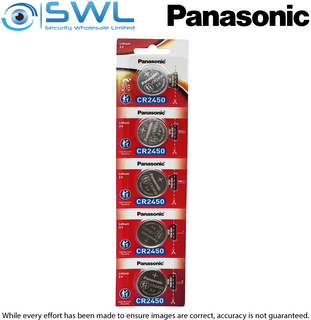 Panasonic 3V CR2450 Lithium Batteries (5 PACK)