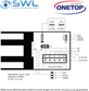 ONETOP EM3500 DSS: Single Door S/Mount Electromagnectic Lock 12/24VDC 280Kg