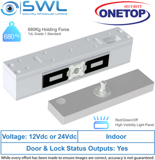 ONETOP MEM2400-LP: Mechanical Electromagnetic Lock (Light Panel) Plate Install