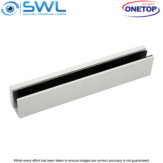 ONETOP UBG 12M: 12mm Aluminium U Bracket for Armature Plate Glass Door - EM3500