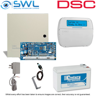 DSC Neo HS2016 Cabinet Kit: Plug Pack, Tamper & HS2LCDPSN Keypad c/w Prox