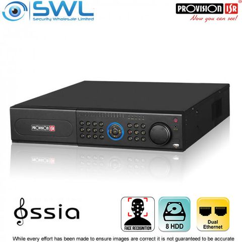 Provision-ISR NVR8-32800RFA (2U) 32CH FACE RECOGNITION NVR No PoE. 2x NIC