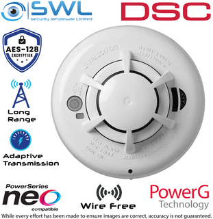 DSC Neo: PG4936 Wireless 433MHz Photoelectric Smoke & Heat Detector