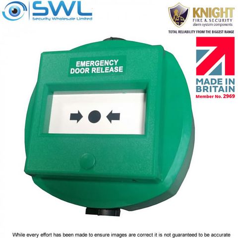 KNIGHT MX77DWGSC: Weatherproof Green Emergency Exit Resettable