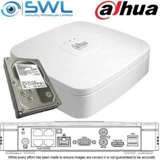 Dahua NVR4104-P-4KS2/L: 4CH, 4x PoE Smart Box PRO, 1x 2TB HDD INCLUDED