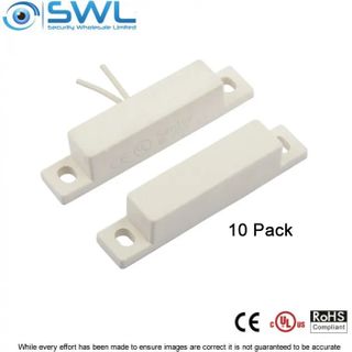 SWL Surface Reed Contact (BS-2025) 10 PACK Lx 63mm 1 1/4" Gap 18" Leads
