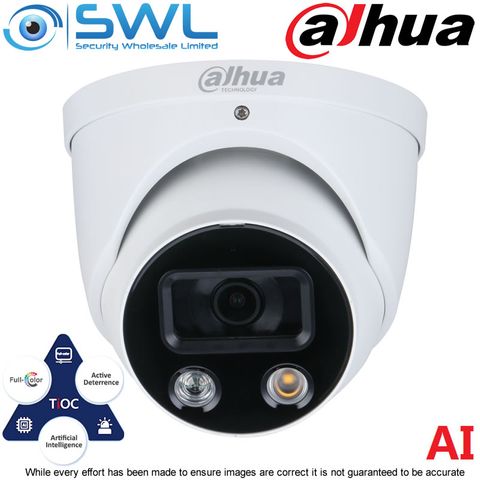 Dahua IPC-HDW3449H-AS-PV:4Mp Full Colour TiOC Eyeball WDR LED 30m IP67 2.8mm