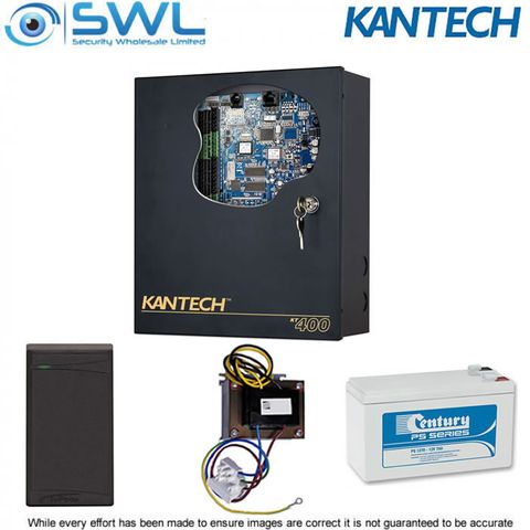 Kantech KT-400 BASE Door Kit: KT-400, PSU, Battery, IO Prox Reader