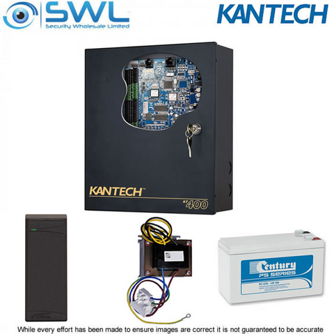 Kantech KT-400 BASE Door Kit: KT-400, PSU, Battery, IO Prox Reader