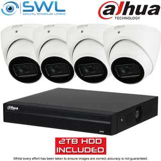 Dahua NVR 4108HS-8P-4KS2 8CH PoE KIT: c/w 4x 4MP 2.8mm Eyeball Cams, 2Tb