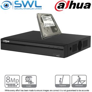 Dahua NVR4108HS-8P-4KS2/L: 8CH, 8x PoE 1x 4Tb HDD INCLUDED