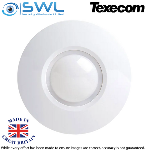 Texecom Capture CQ: AKF-0001 Wired 360° Ceiling Mount Quad PIR - 9.3m