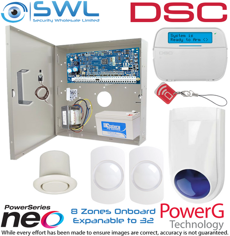 DSC Neo Neo & Texecom Kit: Trans, Tamper, RF LCD KP, 2x Sirens, 2x P15 PIRs