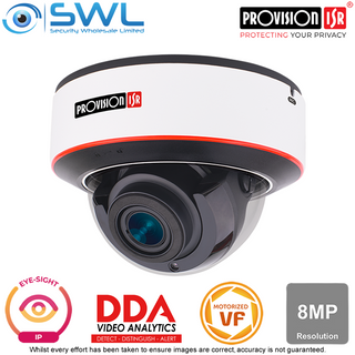 Provision-ISR DAI-380IPE-MVF Eye-Sight v2, 8MP Dome, Anti-Vandal, 2.8-12mm Moto