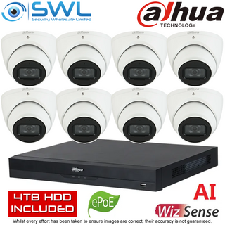 Dahua NVR5216-16P-4KS2E-AI-ANZ KIT: 16CH, 16x PoE + 8x 6MP 2.8mm Eyeball 4TB HDD