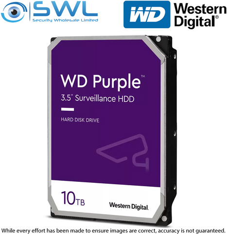 WD Purple Hard Drive 3.5" 10Tb Installed - 3 Year Warranty