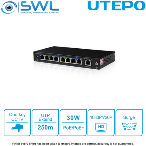 Utepo UTP3-SW08-TP120: 8 x 10/100 PoE 120W + 10/100 Watchdog