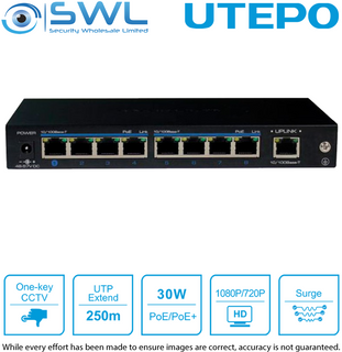 Utepo UTP3-SW08-TP120: 8 x 10/100 PoE 120W + 10/100 Watchdog