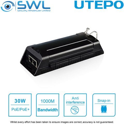 Utepo UTP7201GE-PSE30: 1ch PoE Gigabit Injector 30W