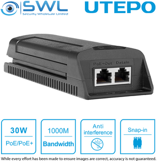 Utepo UTP7201GE-PSE30: 1CH PoE Injector 30W, 10/100M/1000Mbps