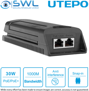 Utepo UTP7201GE-PSE30: 1ch PoE Injector 30W, 10/100M/1000Mbps