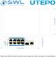 Utepo UTP7108E-POE: 8 x 10/100 PoE 120W + 1 x SFP, Watchdog, DIN