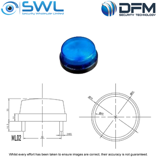 ML02 Waterproof Blue Strobe, 12VDC