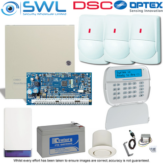 DSC Neo HS2016 Optex Kit: TX,Tamp, RF LCD KP, 2x Sirens, 3x FLX-S-ST, Cam Loc