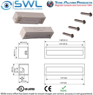 TANE GP-23 Surface Reed: 50× 14× 12mm. 32mm Gap. Hidden Wires Type