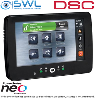 DSC Neo HS2TCHPBLKN: 7" Touch Screen H/W Keypad c/w Prox - BLACK