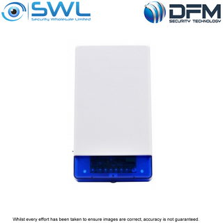 WP16 External Mini Combo Siren/ Strobe, Blue Lens, 12VDC, 250mA, 105dB