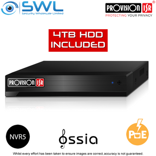 Provision-ISR NVR5-8200PX+(MM) 8CH NVR, 8x PoE, 1x 4TB HDD