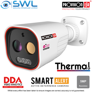 PROVISION-ISR BMH-THERMAL-3: 3.5m Detection Thermal 5MP Bullet IR20m Fixed IP67