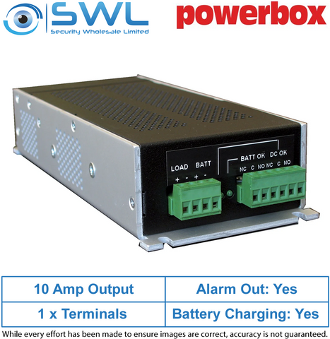 Powerbox PB256-1210CML: 13.8VDC 10 Amp Power Supply, 8A Output + 2A Charging