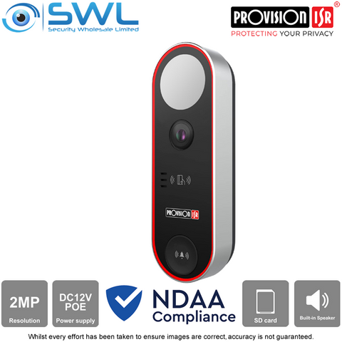 Provision-ISR DB-320WIPN 2MP Doorbell, IR & White Light