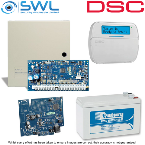 DSC Neo HS2032 Cabinet Kit: TL280E, Transformer, Tamper & HS2LCDPSN Keypad c/w P