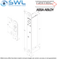 ASSA ABLOY DROPBOLT - TB25 12-24VDC PTL - 25MM FACEPLATE