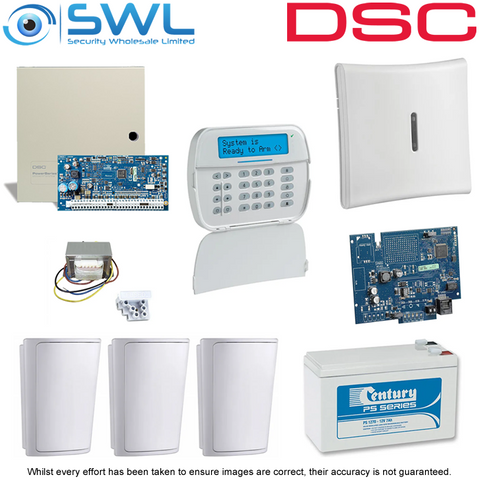DSC Neo HS2016 Wireless Kit: TX, Wirefree KP, Host, 3 x PIR's, TL280, 7amp Batt