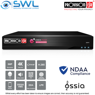 Provision-ISR NVR8-8200N: SPOT MONITOR Application or NVR with NO PoE NDAA