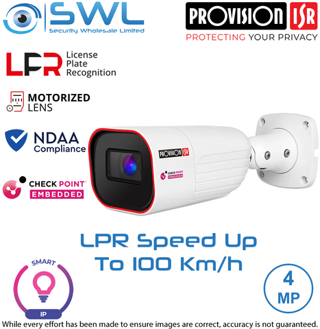 Provision ISR I6-340LPRN-MVF1 Smart Series 4MP LPR Bullet WDR IR60m IP67 2.8-12m