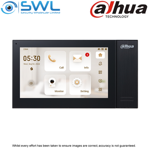 Dahua DHI-VTH2421FB-P: 7" TFT Capacitive Touch Screen, 1024 x 600 BLACK