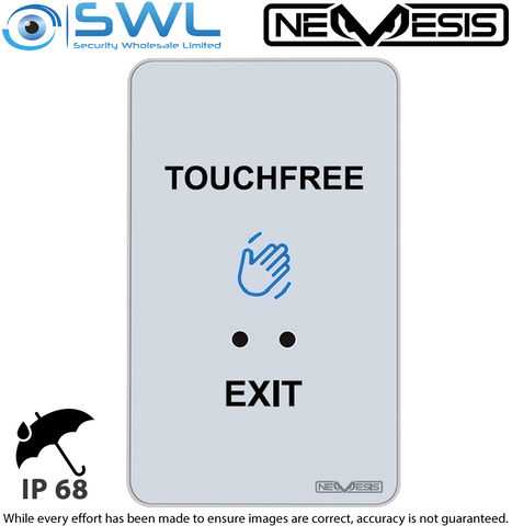 Nemesis Touchless Exit, SPDT, 12-24Vdc, 0-30 Sec Delay Time, IP68, PLASTIC EVAQE