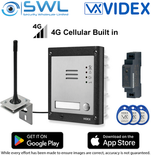 Videx GSM4K/4G-1S/M: 4G Intercom Kit Single Button