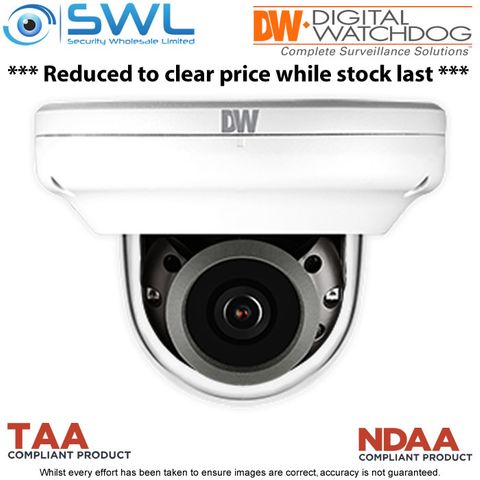 DW: DWC-MVC8Wi28TW MEGApix IVA 8MP Discreet Dome WDR IR30m IP67 IK10 2.8mm