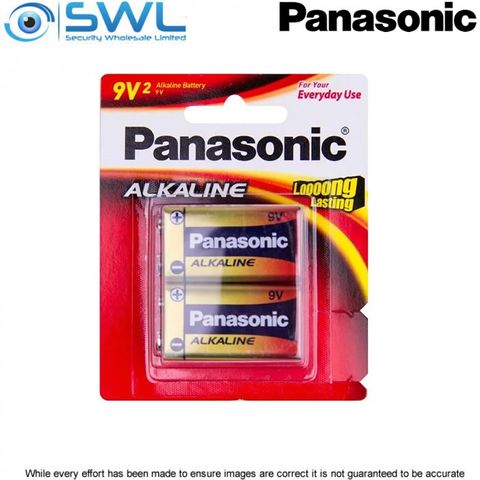 Panasonic 9V Alkaline Battery 2 Pack