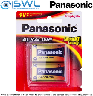 Panasonic 9V Alkaline Battery 2 Pack