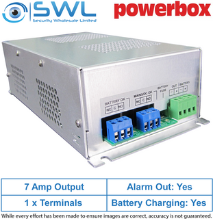 Powerbox PBB2S-13-7: 13.8VDC 7 Amp Power Supply, 6A Output + 1A Charging